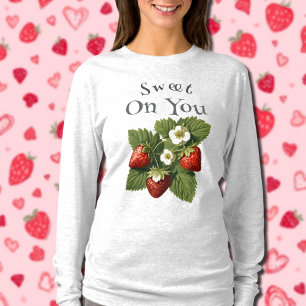 Vintage Aardbeien - Lief op Jou T-shirt