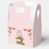 Vintage aardbeienbessen eerste 1e verjaardagsfeest bedankdoosjes (Geopend)