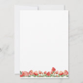 Vintage aardbeienbessen eerste 1e verjaardagsfeest kaart (Achterkant)