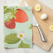 Vintage Aardbeientuin  Theedoek (Quarter Fold)