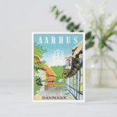 Vintage Aarhus Denemarken Briefkaart (Staand voorkant)
