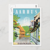 Vintage Aarhus Denemarken Briefkaart (Voorkant / Achterkant)