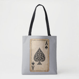 Vintage Aas Speelkaart Boodschappentas Tote Bag
