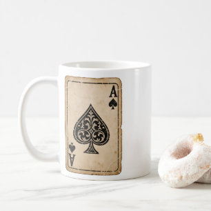 Vintage Aas Speelkaart Koffiemok
