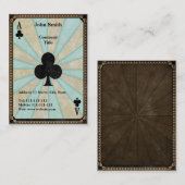 Vintage Aas van Clubs Visitekaartje (Voorkant / Achterkant)