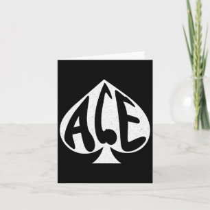 Vintage Aas van Schoppen Texas Hold'em Speelkaart  Kaart