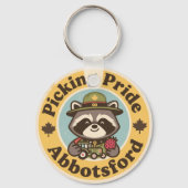 Vintage Abbotsford BC Pluk trots Sleutelhanger (Achterkant)