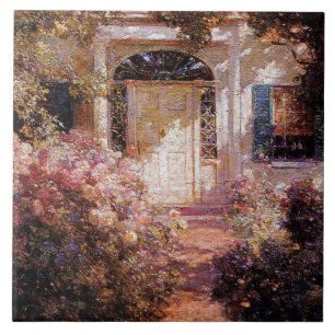 Vintage Abbott Fuller Grave Doorway en Garden Tegeltje