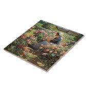 Vintage Abbott Fuller Graves Flower Garden Tegeltje (Zijkant)