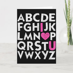 Vintage Abc Ik Hou Van Jou Hart Alfabet Valentijns Kaart
