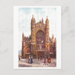 Vintage Abdij in Bath, Engeland, Reizen Briefkaart
