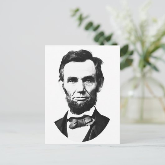 Vintage Abe Lincoln Briefkaart (Staand voorkant)