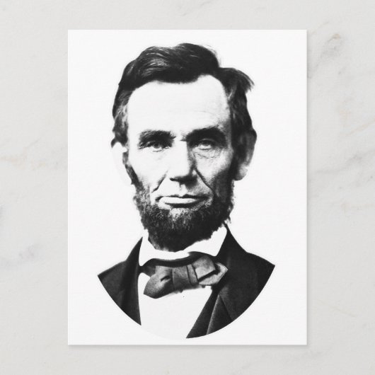 Vintage Abe Lincoln Briefkaart (Voorkant)