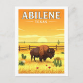 Vintage Abilene Texas Briefkaart (Voorkant)