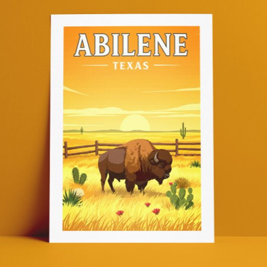Vintage Abilene Texas Briefkaart