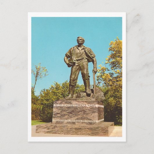 Vintage Abraham Lincoln Briefkaart (Voorkant)