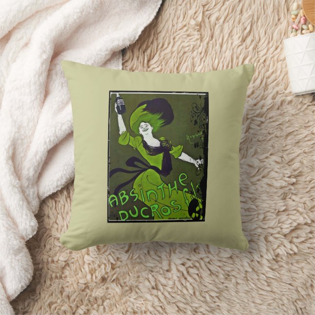Vintage Absinthe Ad Pillow Kussen (Deken)
