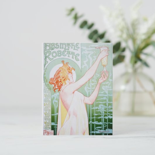 Vintage Absinthe Advertisement Briefkaart (Staand voorkant)