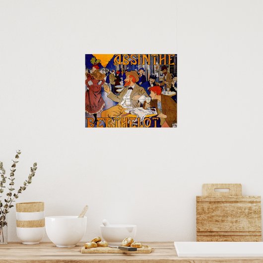 Vintage Absinthe Berthelot Poster (Keuken)