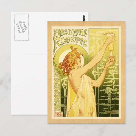 Vintage Absinthe Poster Art Briefkaart (Voorkant / Achterkant)