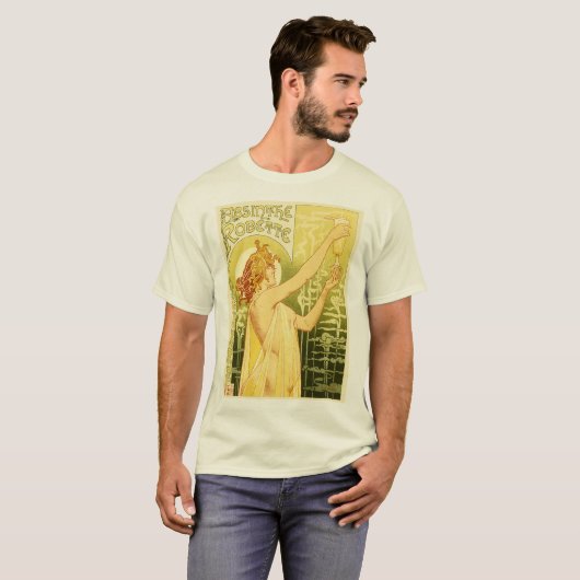 Vintage Absinthe Poster Art T-shirt (Voorkant volledig)