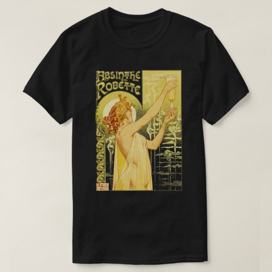 Vintage Absinthe Poster Art T-shirt (Design voorkant)