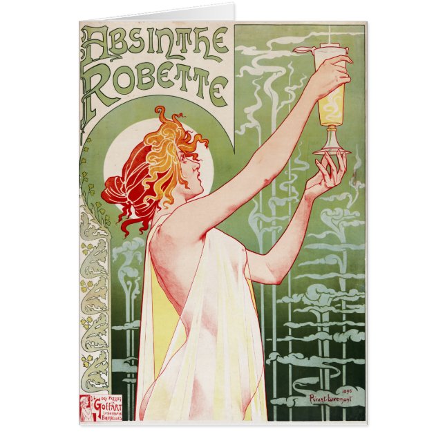 Vintage Absinthe Robette ad Art Nouveau (Voorkant)
