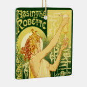 Vintage Absinthe Robette Poster Keramisch Ornament (Rechts)