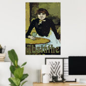 Vintage Absinthe Woman, Poster (Thuiskantoor)