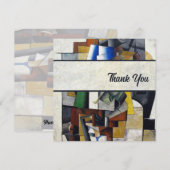 Vintage Abstract 1913 Dank u Notitiekaartje (Voorkant / Achterkant)