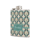 Vintage Abstract Botanical Monogram Floral Pattern Heupfles (Links)