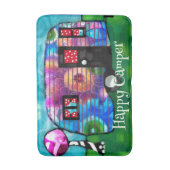 Vintage Abstract Camp Trailer Floral Personalized Badmat (Voorkant Verticaal)