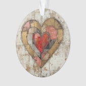 Vintage Abstract Hearts - Acrylic Ornament (voorkant)