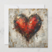 Vintage Abstract Hearts - Flat Card  (Voorkant)