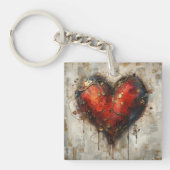 Vintage Abstract Hearts - Keychain (Voorkant)