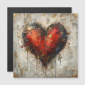 Vintage Abstract Hearts - Magnetic Card  (Voorkant / Achterkant)