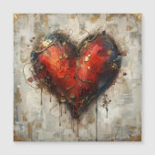 Vintage Abstract Hearts - Magnetic Card  (Voorkant)