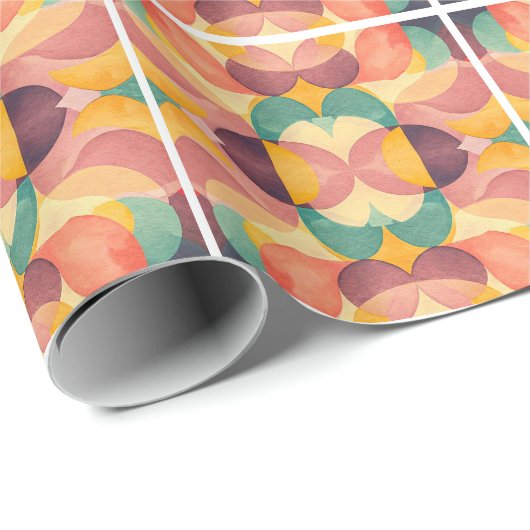 Vintage Abstract Pattern Cadeaupapier (Rol Hoek)