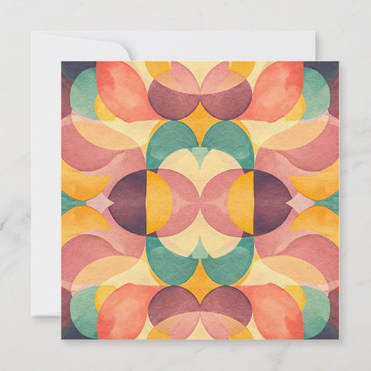 Vintage Abstract Pattern Kaart (Achterkant)