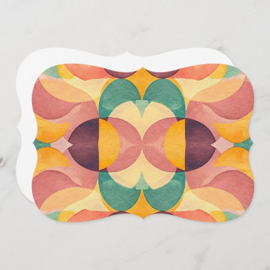 Vintage Abstract Pattern Kaart (Voorkant / Achterkant)