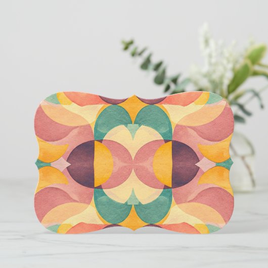 Vintage Abstract Pattern Kaart (Staand voorkant)