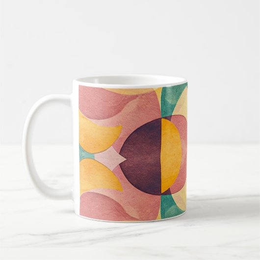 Vintage Abstract Pattern Koffiemok (Links)