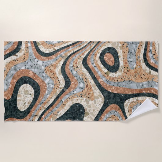 Vintage Abstract Quartz Stone Natural Strandlaken (Voorkant)