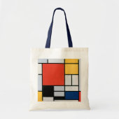 Vintage Abstracte Compositie door Piet Mondrian Tote Bag (Voorkant)