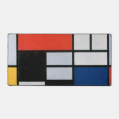 Vintage Abstracte Compositie van Piet Mondrian Bureaumat (Voorkant)