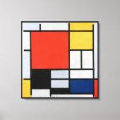 Vintage Abstracte Compositie van Piet Mondrian Canvas Afdruk (Voorkant)