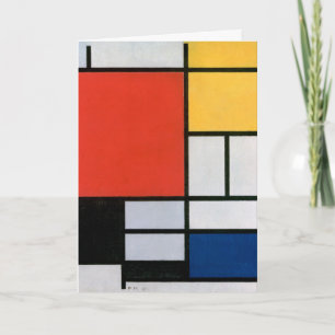 Vintage Abstracte Compositie van Piet Mondrian Kaart