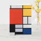 Vintage Abstracte Compositie van Piet Mondrian Kaart (Gele Bloem)