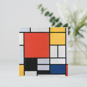Vintage Abstracte Compositie van Piet Mondrian Kaart