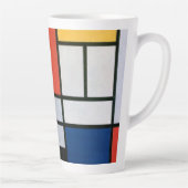 Vintage Abstracte Compositie van Piet Mondrian Latte Mok (Rechts)